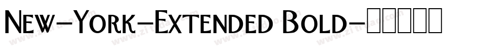 New-York-Extended Bold字体转换